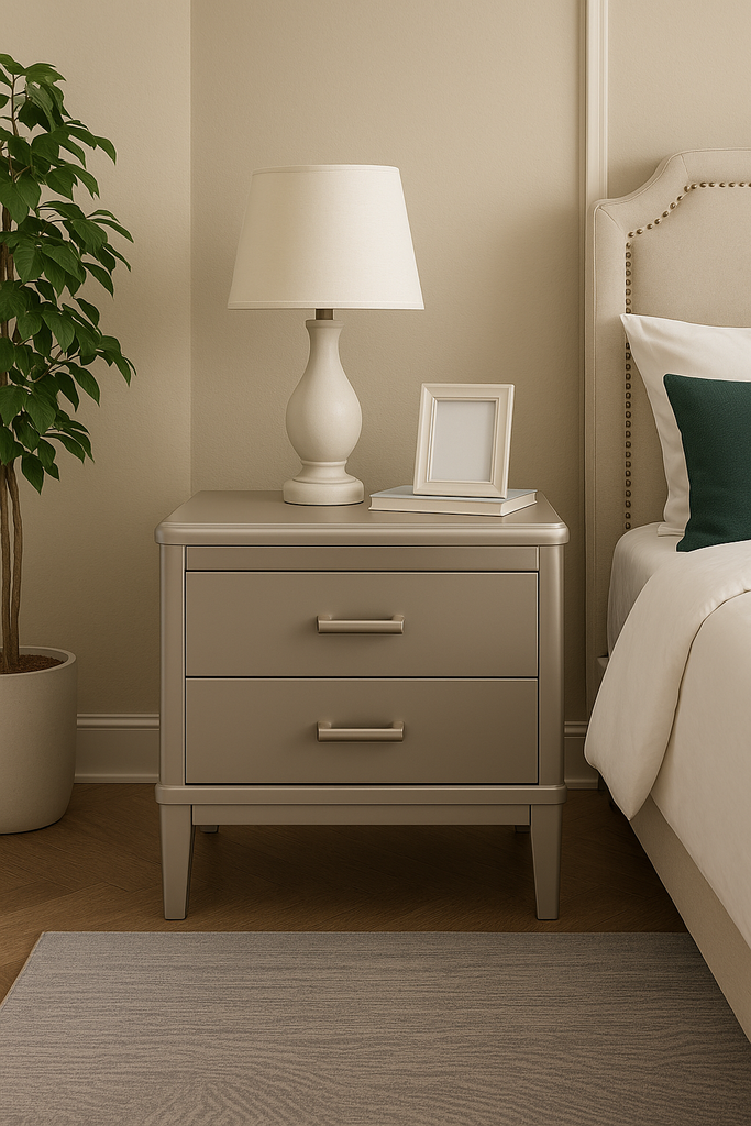 Mesa de cabeceira ouro claro