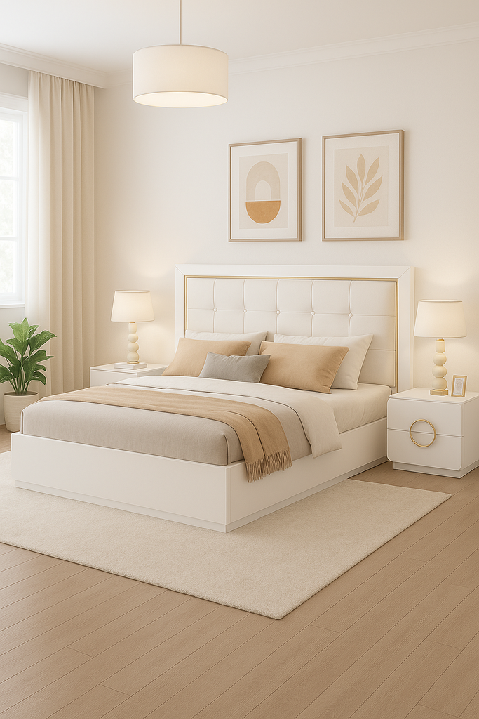 Cama L2130 x L1930 x A1180 Branco glossy