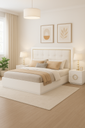 Cama L2130 x L1930 x A1180 Branco glossy
