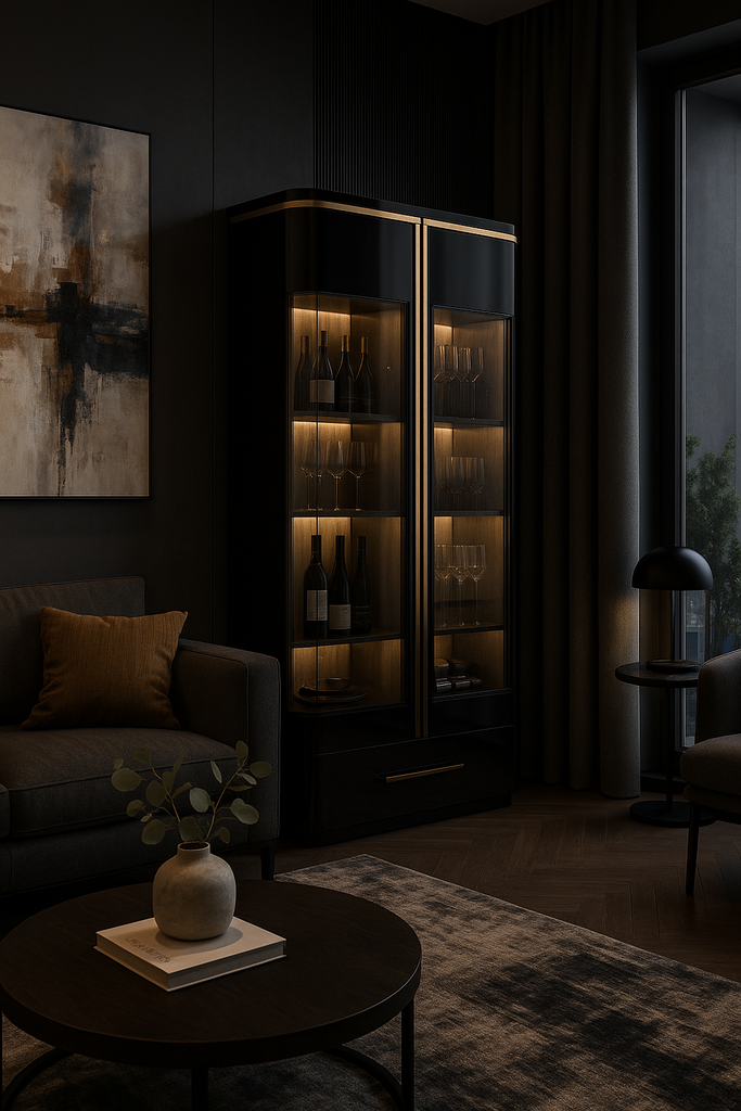 Armário de exposição L1000 x L400 x A1900 Preto