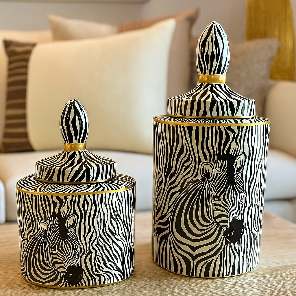 Peça Decorativa Preto e branco