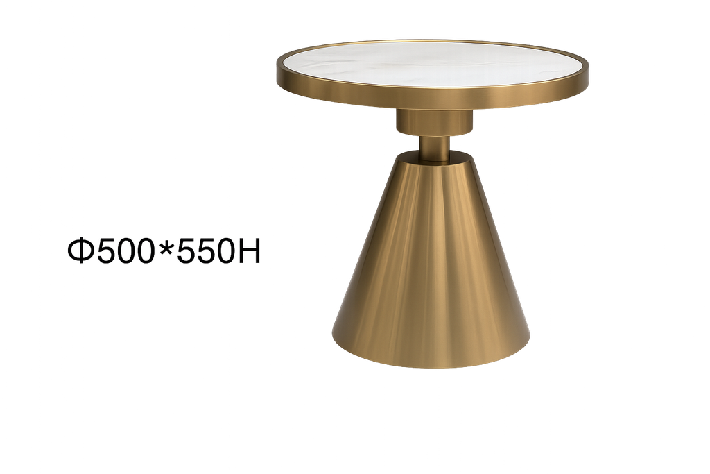 Mesa de Canto 500*500H Dourado