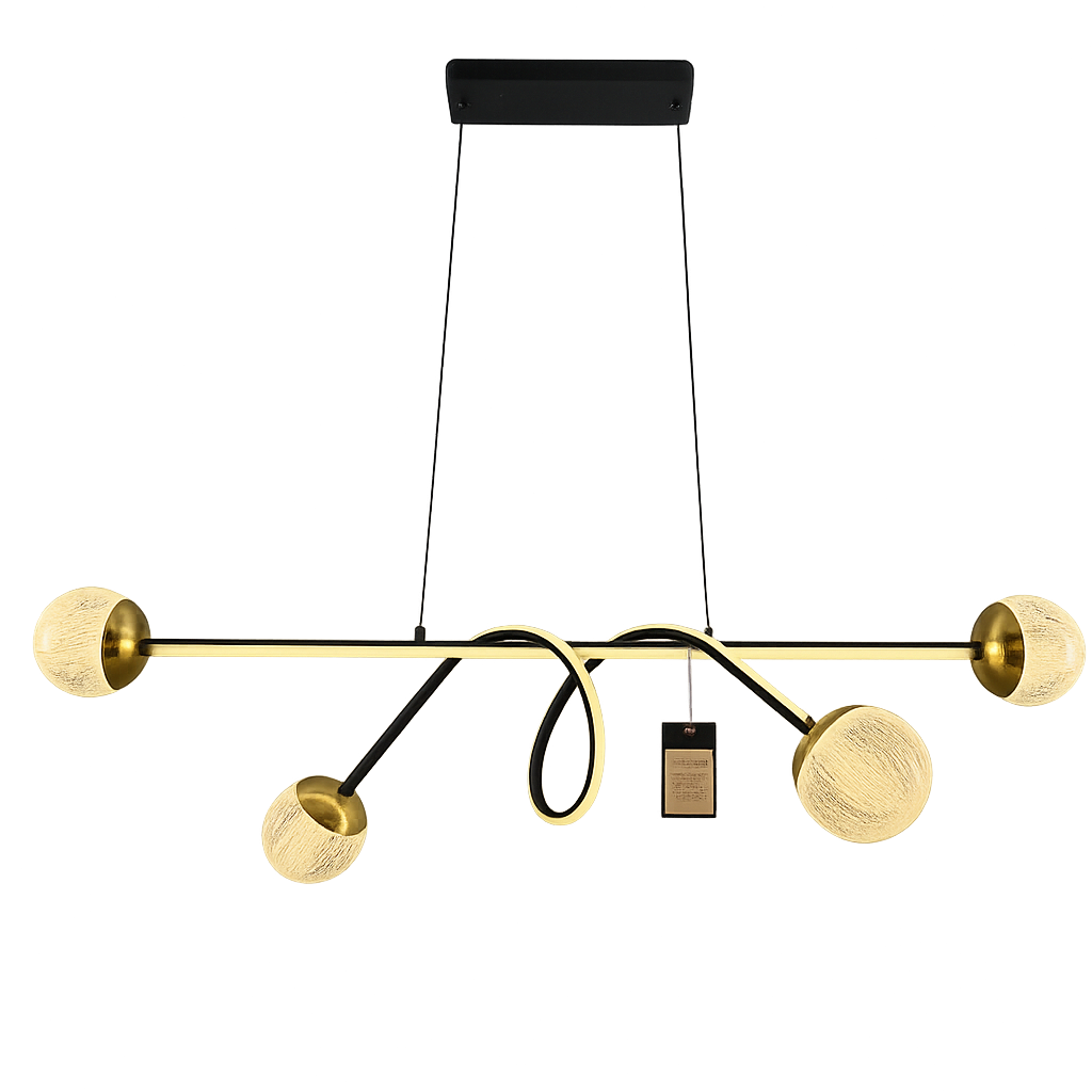 Candeeiro Dourado e Preto