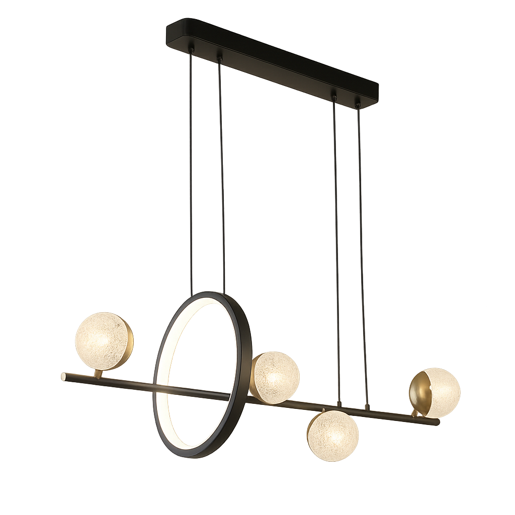 Candeeiro L100 Dourado e Preto 