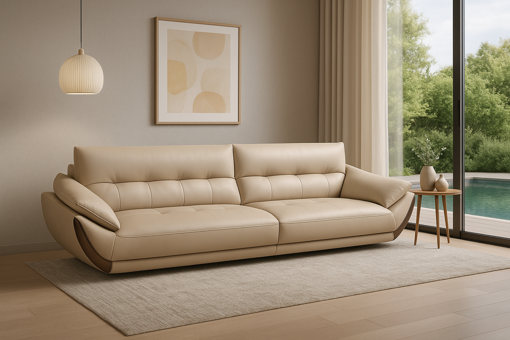 Sofa Beige- 3 lugares 