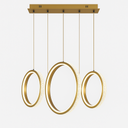 Candeeiro 30+40+30 CM Dourado