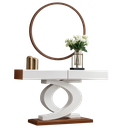 Aparador L1300 x L380 x A800 Castanho + Branco glossy