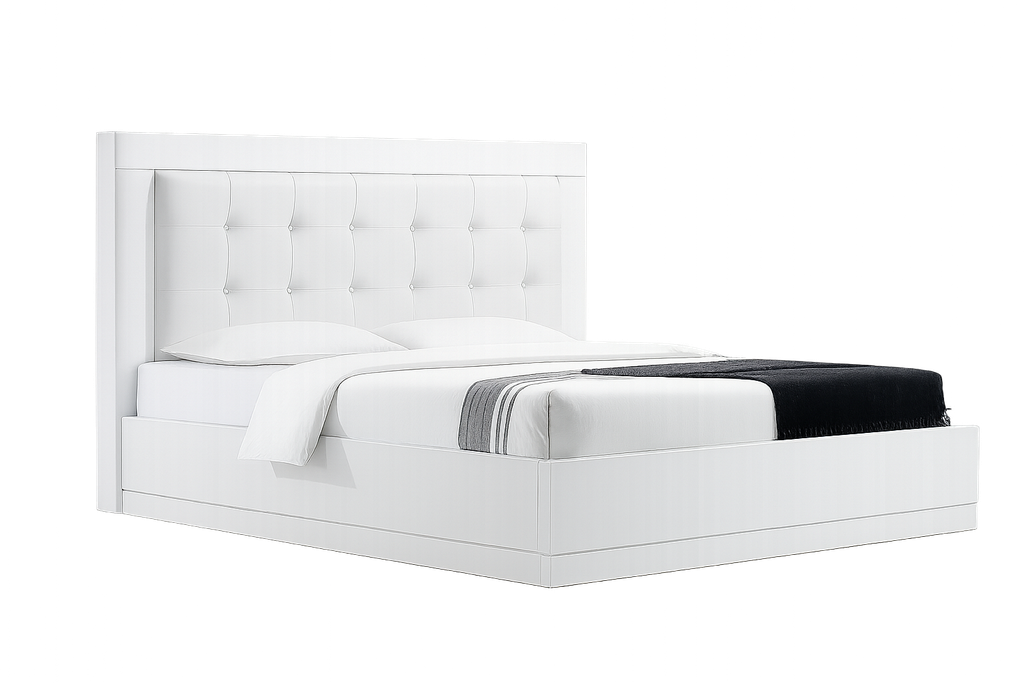 Cama L2130 x L1930 x A1180 Branco glossy