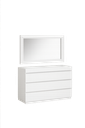 Aparador de quarto L1200 x L415 x A800 Branco glossy