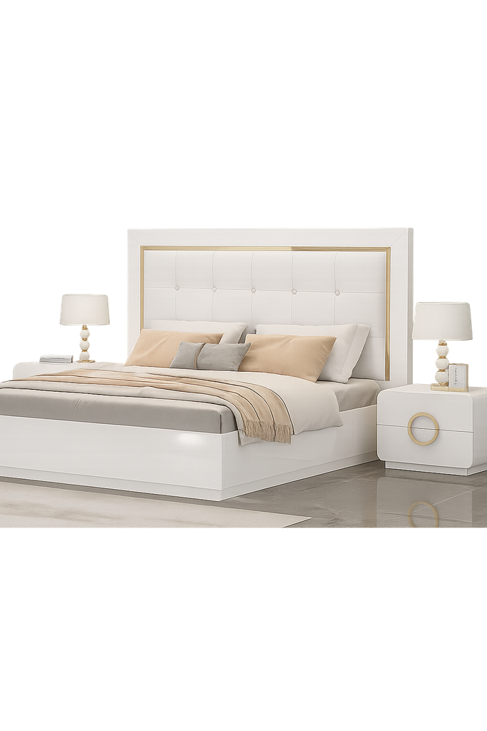Cama Branco glossy- L2130 x L1930 x A1180 