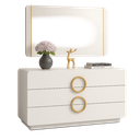 Aparador de quarto- Branco glossy- L1200 x L415 x A800 