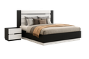 Cama-Branco glossy + castanho nogueira- L1870 x L2100 x A500 