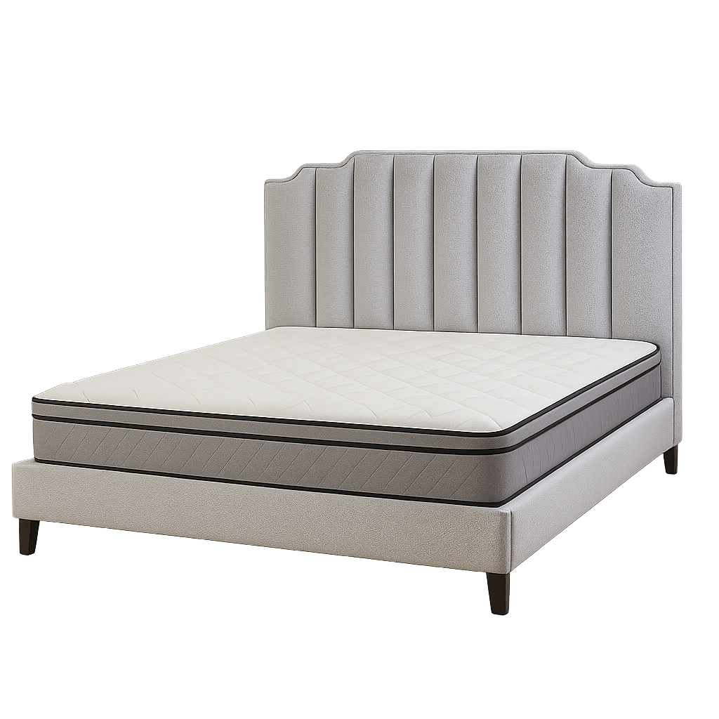 Cama Leather 1.8*2.0 Cinza