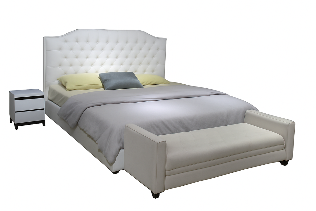 Cama Leather 1.8*2.0 Beige claro