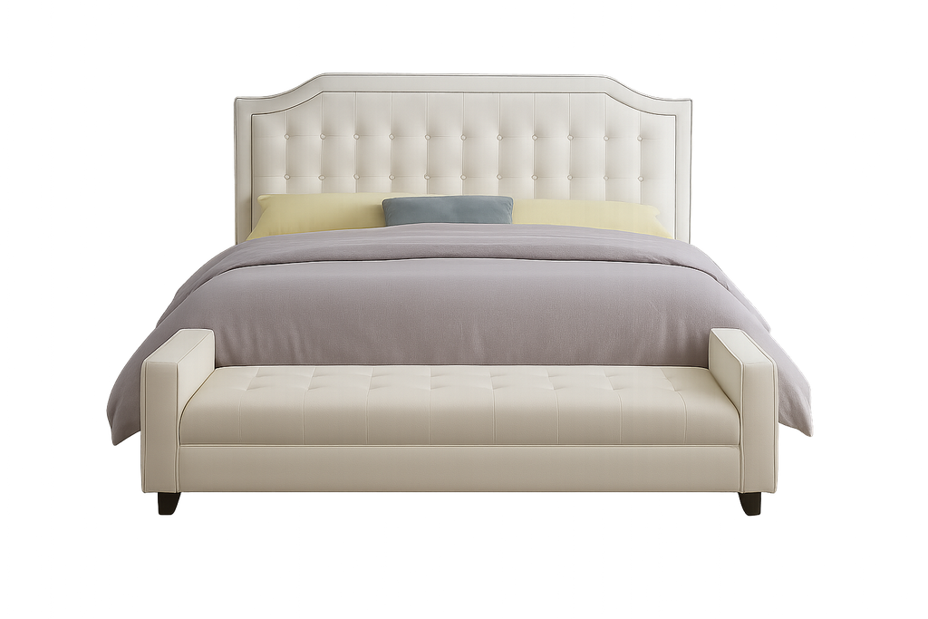 Cama Leather 1.5*2.0 Cinza Claro