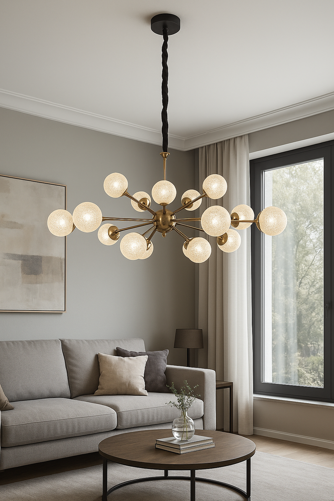 Candeeiro  Dourado e Preto