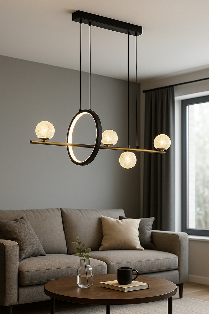 Candeeiro  Dourado e Preto 