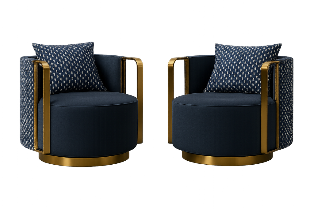 Poltrona Azul com Padrão