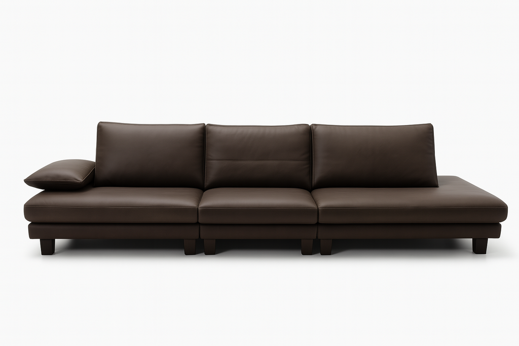 Sofá castanho escuro