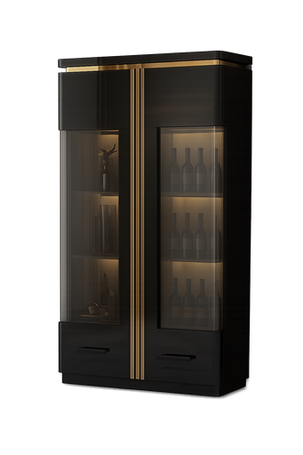 [90571-DPBKGD] Armário de exposição -Preto- L1000 x L400 x A1900 