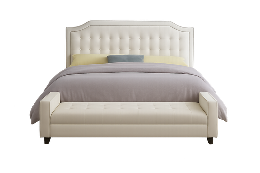 [F003(1.5*2.0)] Cama Leather 1.5*2.0 Cinza Claro