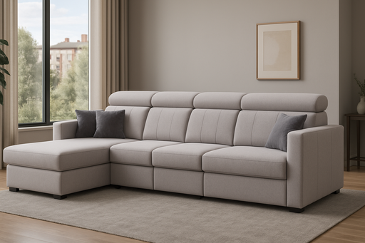 [Sofá Cinzento Portugal] Sofá Cinzento Chaise Long