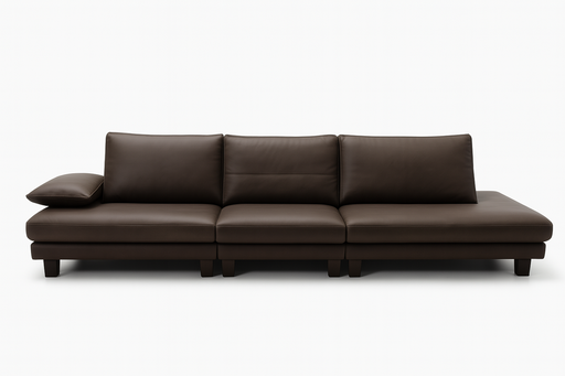 [2236] Sofá castanho escuro