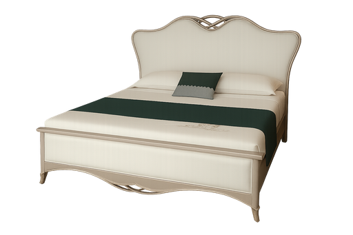 [8816] Cama ouro claro e creme